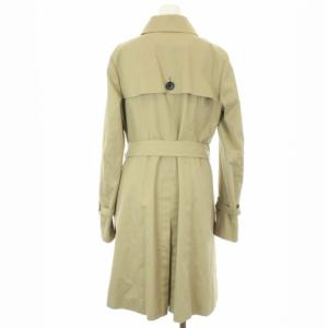 BLUE LABEL CRESTBRIDGE 17AW トレンチコート ロング 裏地チェック柄 ライナー ベルト付き ウール 42 ベージュ