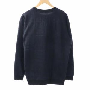 BLACK LABEL CRESTBRIDGE 18AW チェックニット カットソー L ネイビー