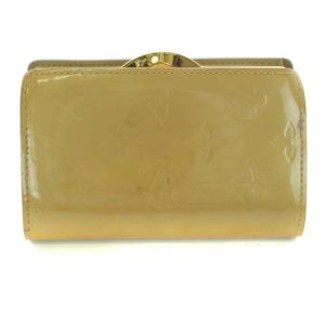 LOUIS VUITTON ポルトモネ ビエ ヴィエノワ 二つ折り財布 がま口 ヴェルニ ノワゼットベージュ M91361