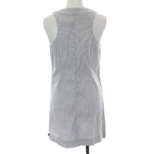 CHANEL ワンピース 2008年製 スポーツライン ミニ ノースリーブ ストライプ 34 ブルー ホワイト