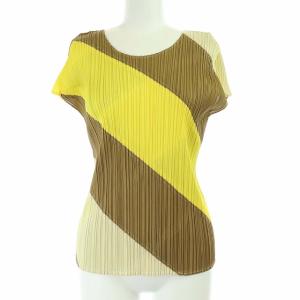 イッセイミヤケ 半袖総柄カットソー 3 ベージュ