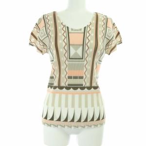 イッセイミヤケ 半袖 カットソー ブラウス 総柄 3 L マルチカラー