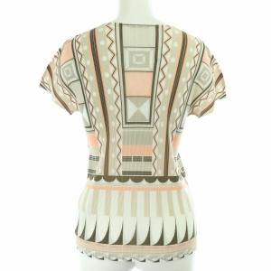PLEATS PLEASE ISSEY MIYAKE イッセイミヤケ 半袖 カットソー ブラウス 総柄 3 L マルチカラー
