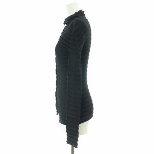 ISSEY MIYAKE プリーツ シャツ スタンドカラー M 黒