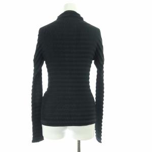 ISSEY MIYAKE プリーツ シャツ スタンドカラー M 黒