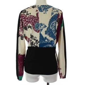 ETRO Vネック総柄ニットカーディガン 40 ブラック