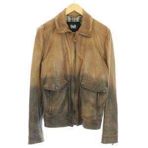 ラムレザージャケット M 茶