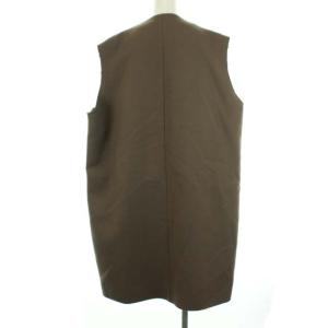 ATON 18AW ロングジレ ベスト フェイクファー 2 茶