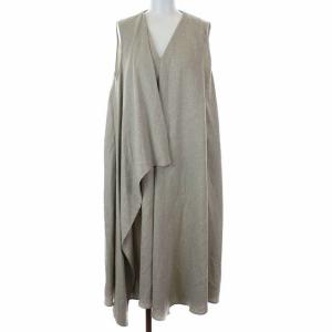 19SS アシンメトリー ワンピース M ライトベージュ