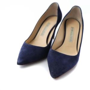 PELLICO ポインテッドトゥ パンプス スエード 35.5 22.5cm 紺 ネイビー