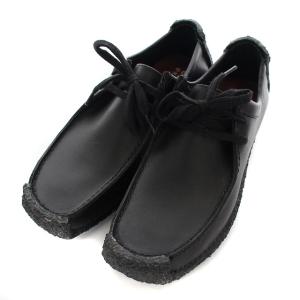 Clarks ナタリー レザーシューズ カジュアルシューズ ラウンド レースアップ 黒 ブラック 7.5 