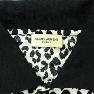 SAINT LAURENT PARIS エディ期 レオパードポロシャツ ブラック