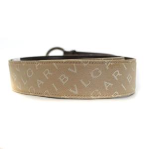BVLGARI ロゴマニア ベルト キャンバス ベージュ