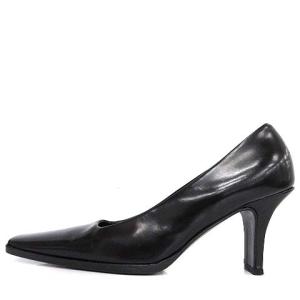 PRADA パンプス スクエアトゥ レザー ヒール 35.5 22.5cm ブラック