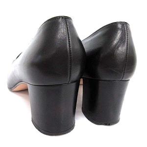 Salvatore Ferragamo ガンチーニレザーパンプス 6.5 ブラック