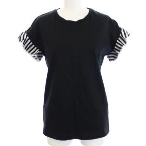 ペプラムプルオーバーカットソー ブラック