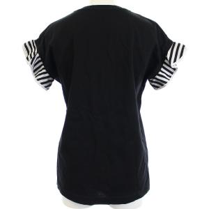 BORDERS at BALCONY ペプラムプルオーバーカットソー ブラック