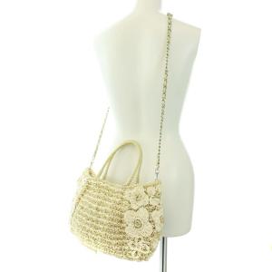 ANTEPRIMA ラフィア ピッツォ RAFIA PIZZO PVC ワイヤーバッグ ハンドバッグ 