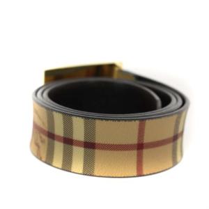 BURBERRY ノバチェックホースロゴベルト ベージュ