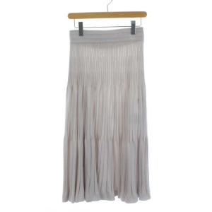 ANAYI 21SS ティアードスカート プリーツスカート ロング 36 S ピンクベージュ