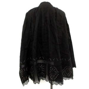 HOUSE OF LOTUS 21SS カットオフリネンスキッパーブラウス M ブラック