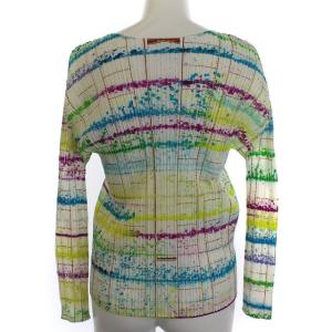 PLEATS PLEASE ISSEY MIYAKE イッセイミヤケ カットソー Tシャツ 長袖 総柄 3 L ホワイト イエロー ブルー