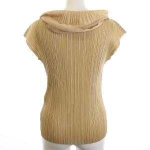 PLEATS PLEASE ISSEY MIYAKE イッセイミヤケ セットアップ カットソー タートルネック スカート プリーツ 3 ベージュ
