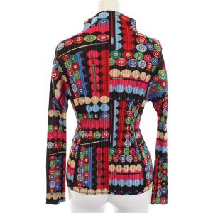PLEATS PLEASE ISSEY MIYAKE ビリヤード柄 ハイネック プリーツ カットソー L マルチ