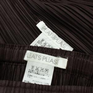 PLEATS PLEASE ISSEY MIYAKE イッセイミヤケ プリーツ セットアップ シャツ 半袖 スカート  3 4 ブラウン