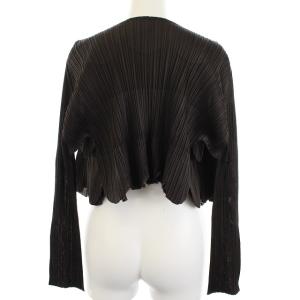 PLEATS PLEASE ISSEY MIYAKE イッセイミヤケ カーディガン プリーツ 3 ダークブラウン