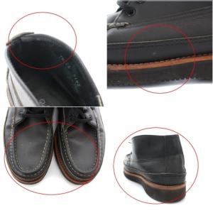 Russell Moccasin チャッカブーツ レザー レースアップ 7.5EE ブラック