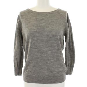 ジョンスメドレー ウールハーフボタンニットセーター グレー