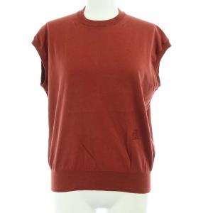 16Gコットン天竺ノースリーブニットカットソー 1 ブラウン