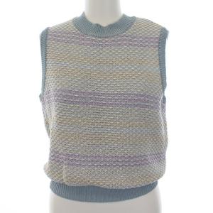 GRACE CONTINENTAL 20SS セットアップ 上下 ニット ノースリーブ プルオーバー スカート フレア フリンジ