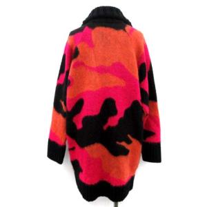 DIESEL ハイネック総柄ニットジャケット XS マルチカラー