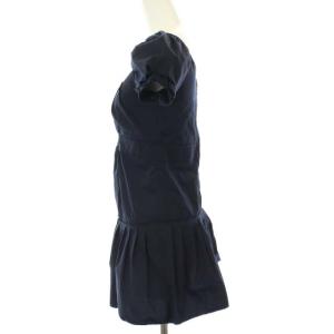 PRADA オフショルダーパフスリーブチュニック 38 ネイビー