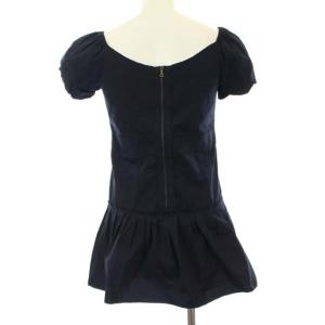 PRADA オフショルダーパフスリーブチュニック 38 ネイビー