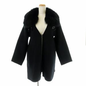 19AW ポンチョシルエットコート 36 黒