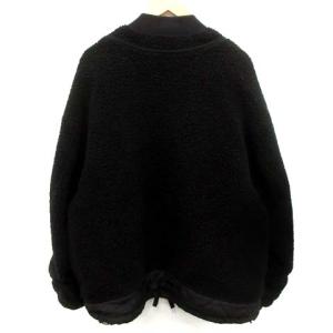 REMI RELIEF 近年モデル ボアジャケット ブルゾン 中綿 切替 キルティング ウール ナイロン S ブラック