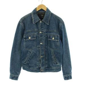 ジージャン デニムジャケット 裏地チェック インディゴ M ブルー