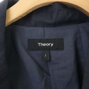 Theory 18SS ORGANIC CRUNCH WAS SQUARE COAT スプリングコート リネン