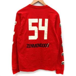 UNDERCOVER 19SS ZENMONDOOO ロングTシャツ 袖プリント クルーネック 3 L レッド