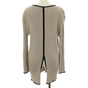 ADORE 19SS セットアップ トリミングリブニット ロングタイトスカート 38 グレージュ