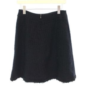 FOXEY classic Tweed クラシック ツイード スカート ひざ丈 40 紺