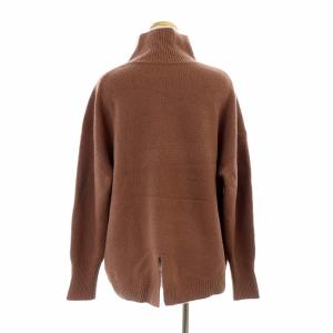 IENA 20AW スーパーファインメリノ ワイドハイネックプルオーバー ニット ウール カシミヤ混 ブラウン