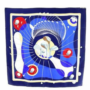 HERMES SWING カレ 90 絹 青 ベージュ