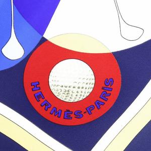 HERMES SWING カレ 90 絹 青 ベージュ