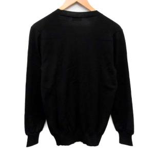 DIOR HOMME カーディガン BEE 刺繍 ニット 薄手 ウール 長袖 イタリア製 XS ブラック