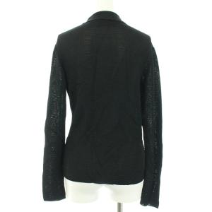 FENDI ヴィンテージ カーディガン ニット 長袖 襟付き ロゴボタン ブラック