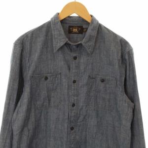 RRL シャンブレーシャツ デニムシャツ 長袖 コットン M ブルー